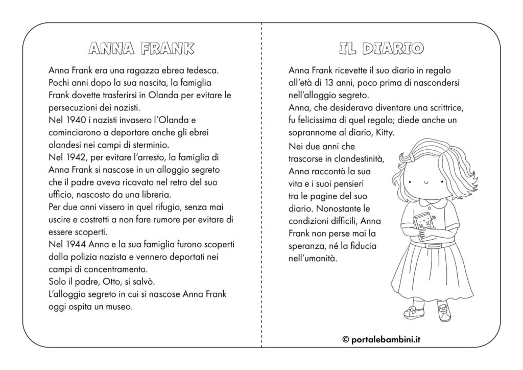 Il diario di Anna Frank semplificato per la scuola primaria