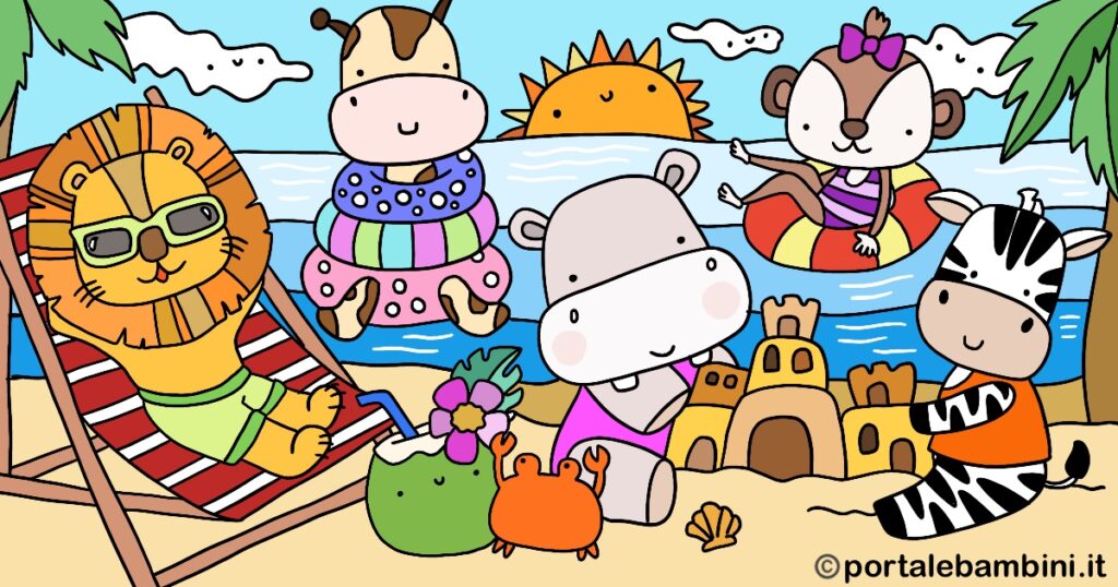 Djeco Francobolli Per Bambini - Animali Della Savana - Set Di Timbri Con Manici Per Piccole Mani - Creatività E Gioco - DJ09012