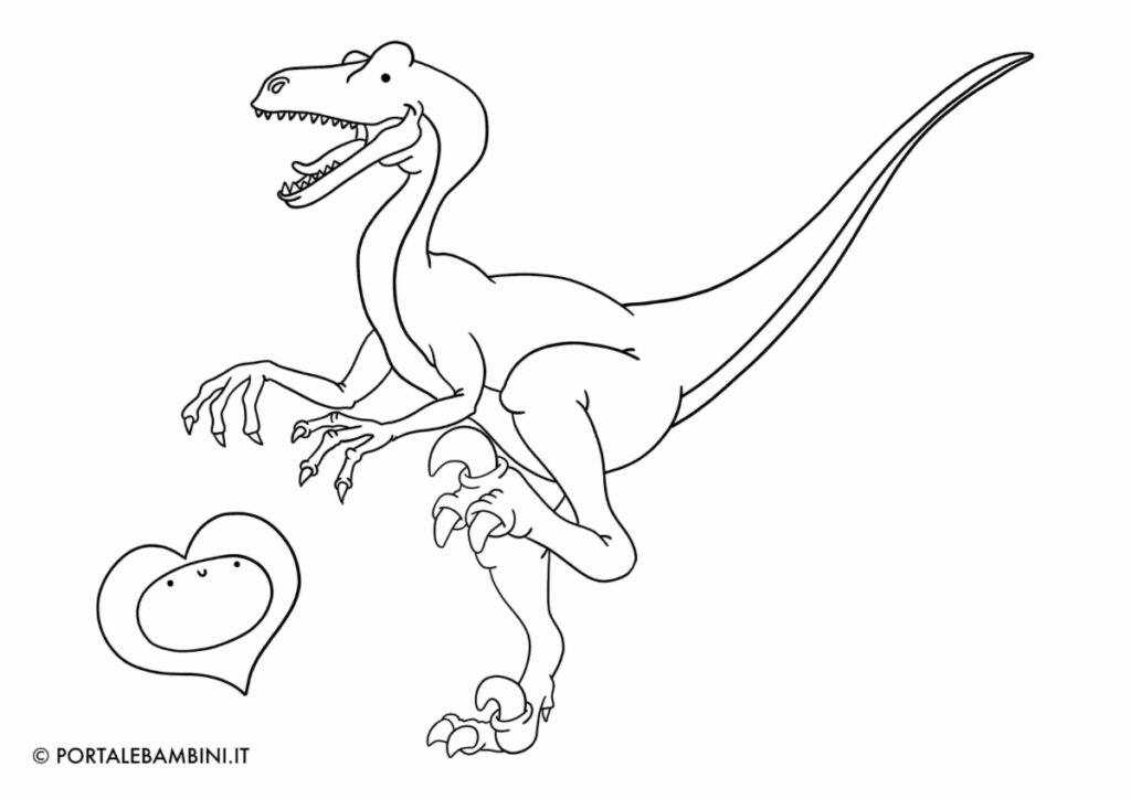 disegni velociraptor da stampare e colorare dinosauri nuovi 2023 1
