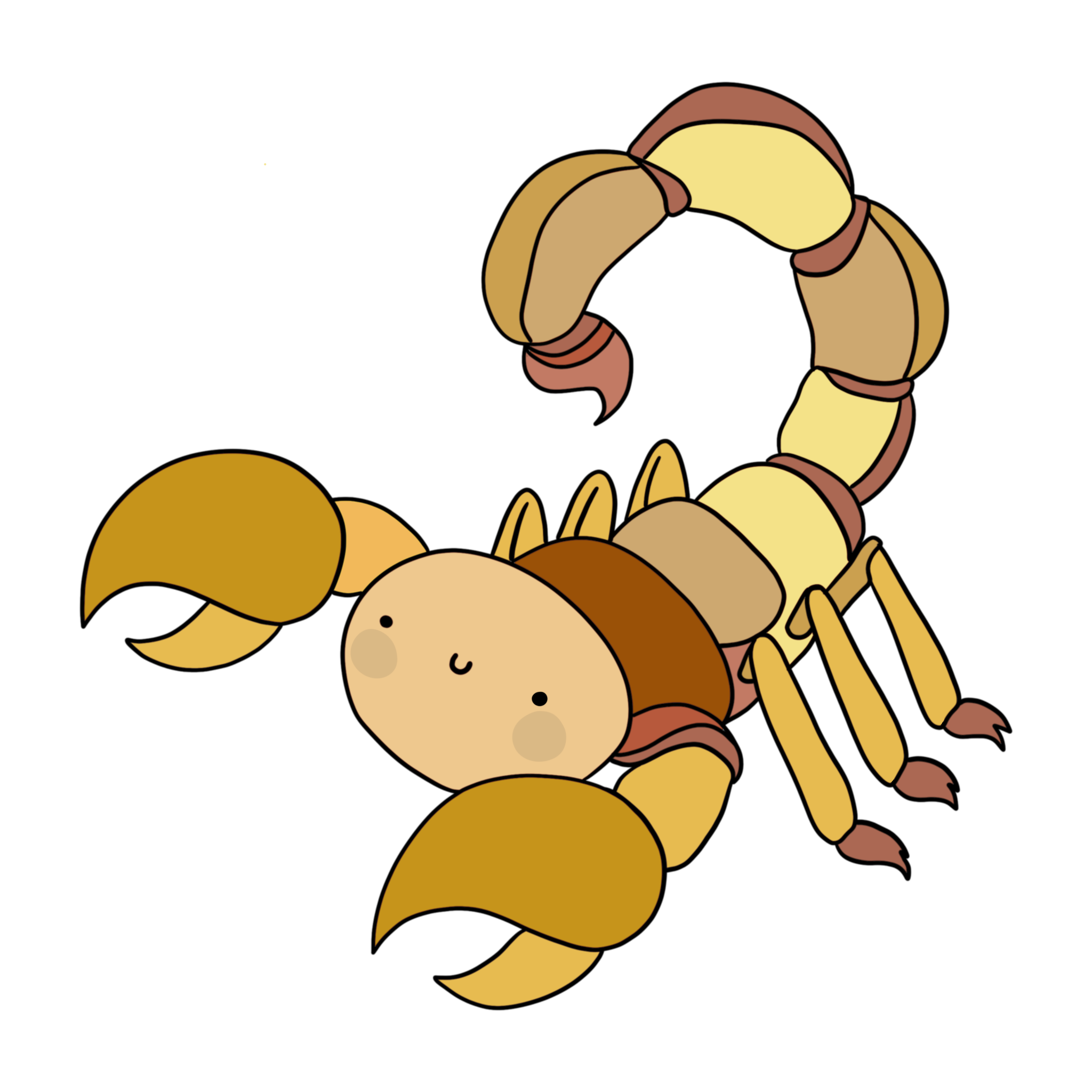 immagine disegno illustrazione scorpione giallo