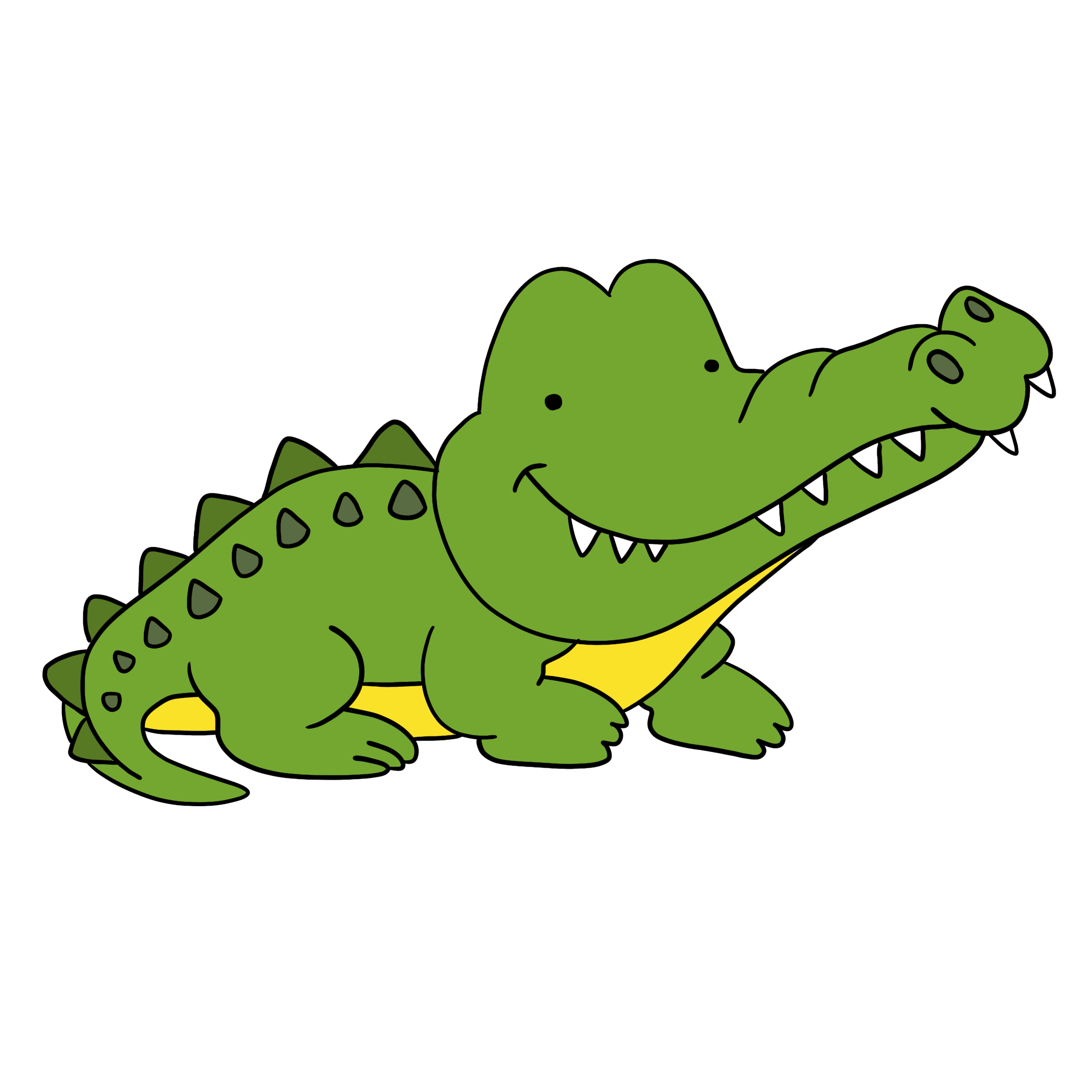 immagine disegno illustrazione a colori coccodrillo alligatore