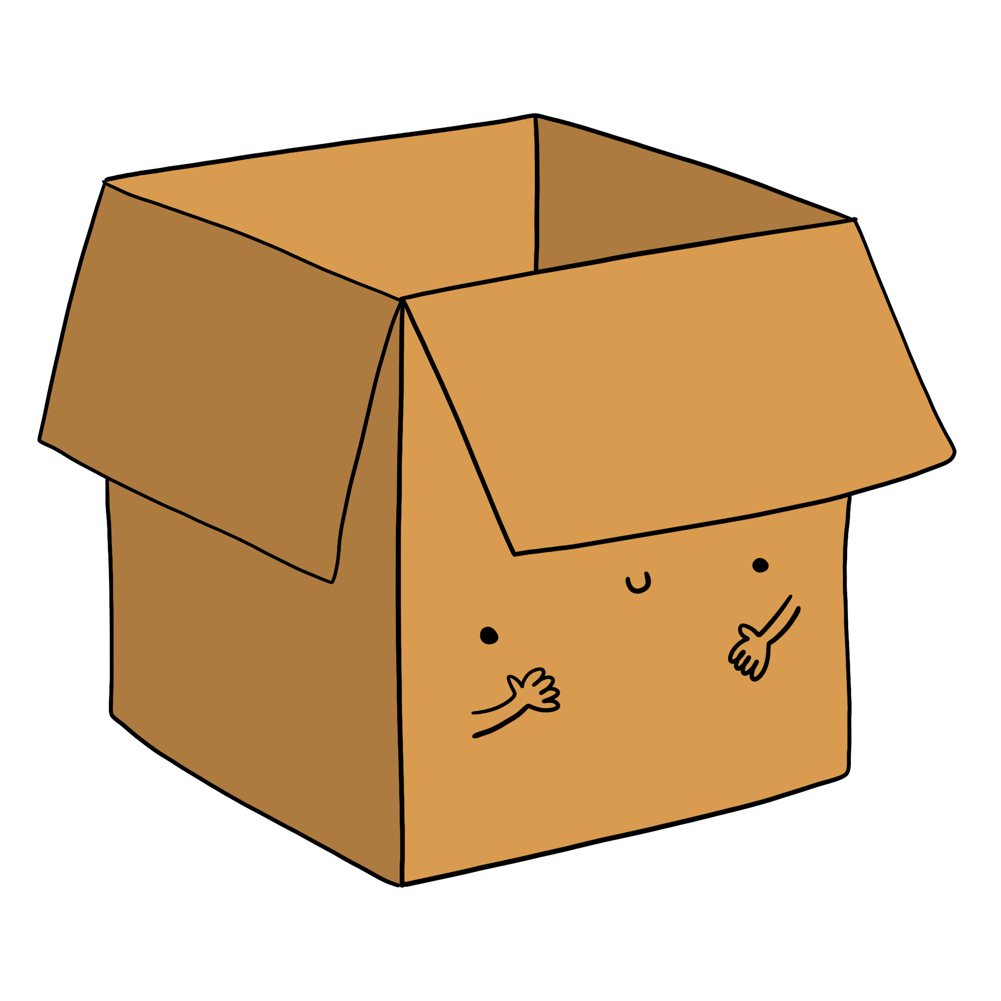 immagine disegno illustrazione a colori scatola di cartone