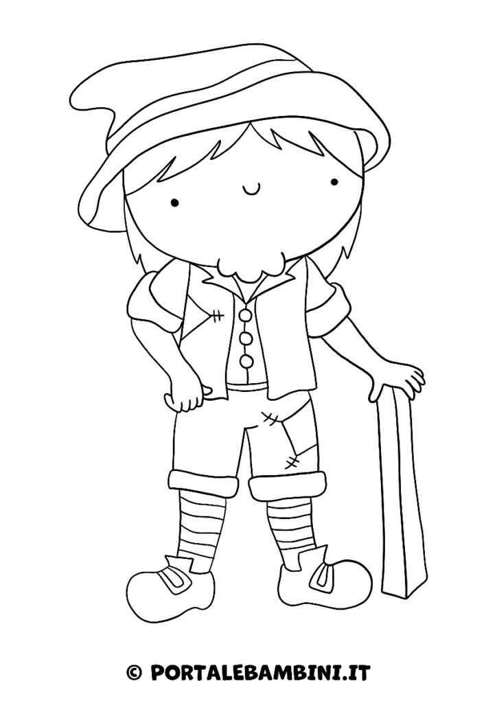 Disegni di Carnevale maschera Gioppino da colorare