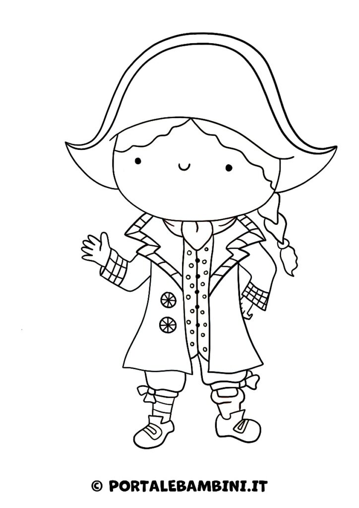 Disegni di Carnevale maschera Stenterello da colorare