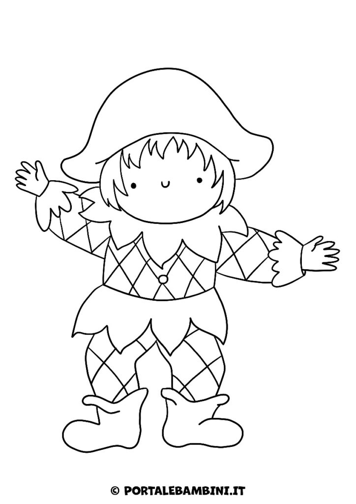Disegni di Arlecchino da colorare