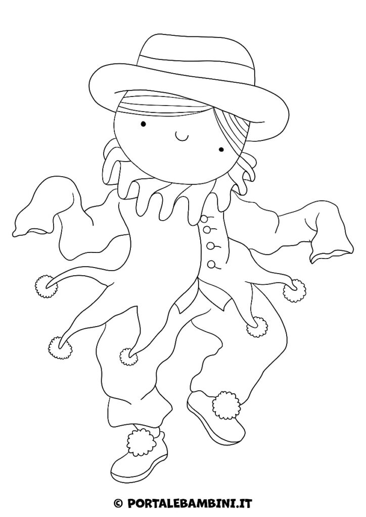 Disegni di Carnevale Beppe Nappa da colorare