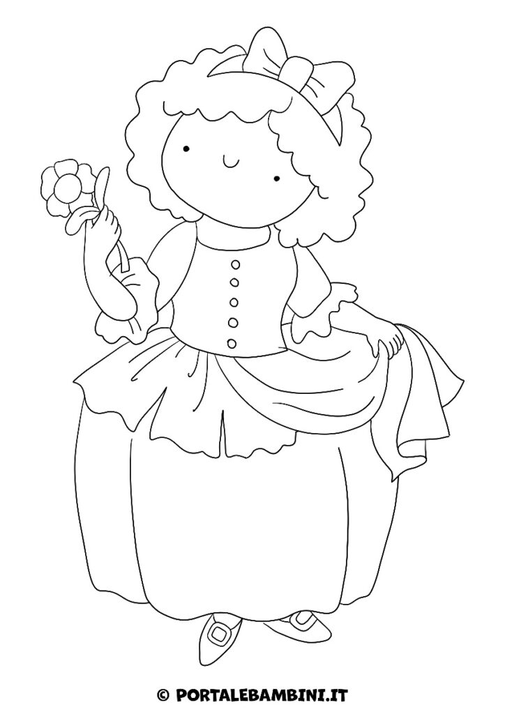 Disegni di Carnevale Colombina da colorare