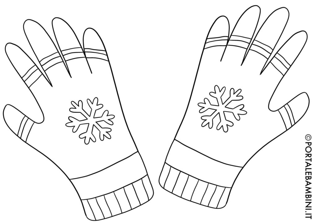 disegni di guanti da stampare e colorare 1