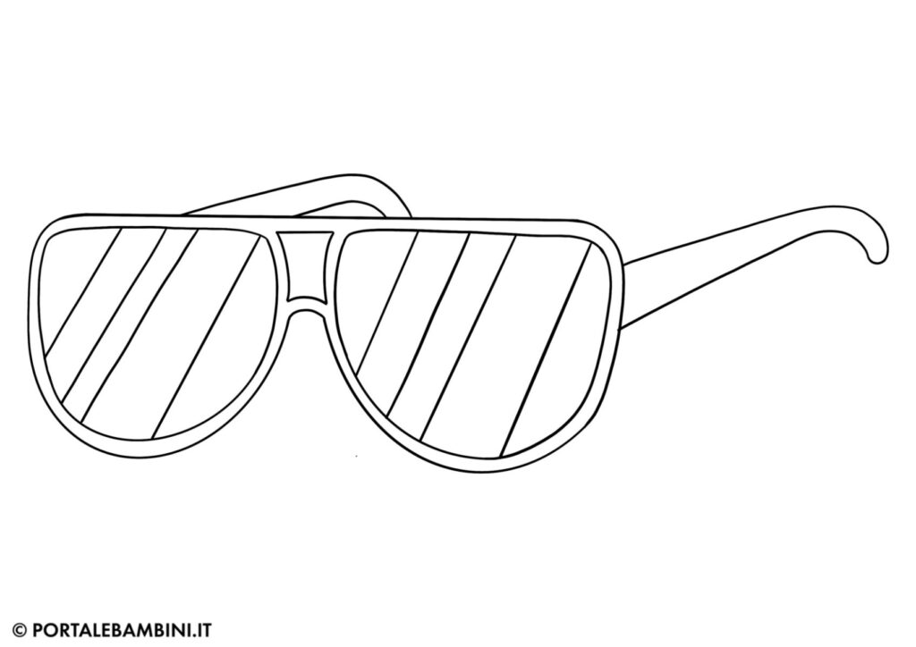 disegni di occhiali da colorare occhiali da sole da colorare sagome occhiali