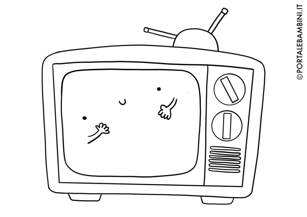 disegni televisione da colorare