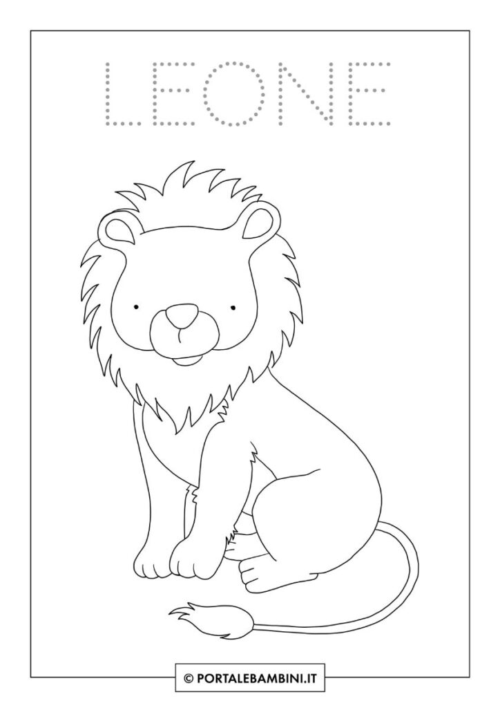 Disegno leone da colorare