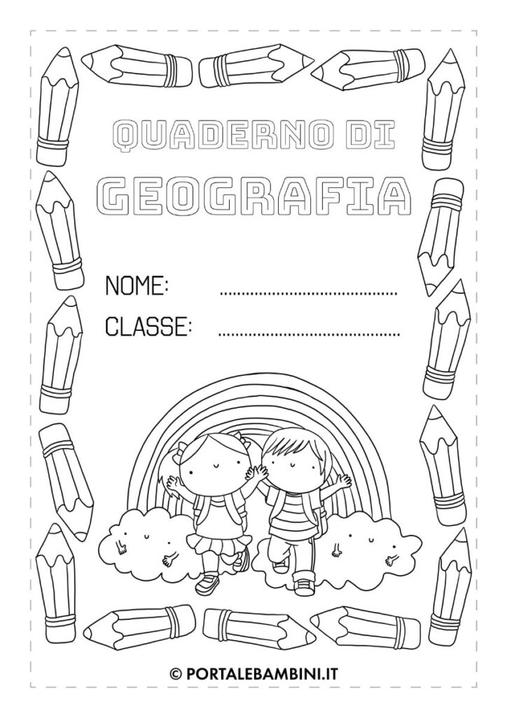Copertina quaderno geografia