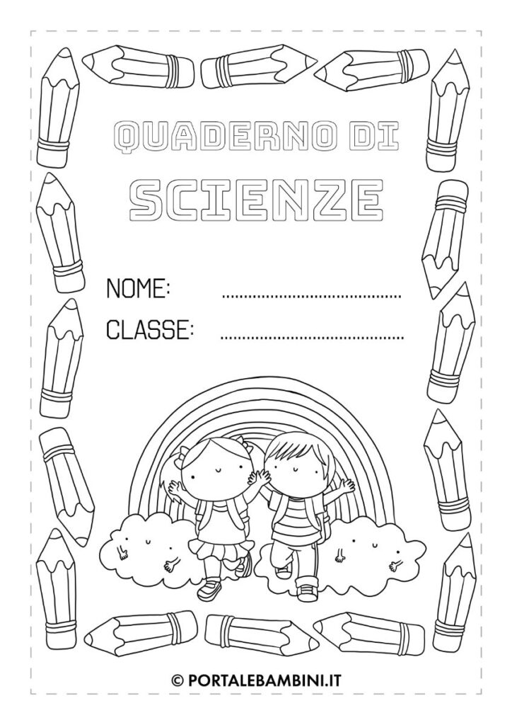 Copertina quaderno scienze