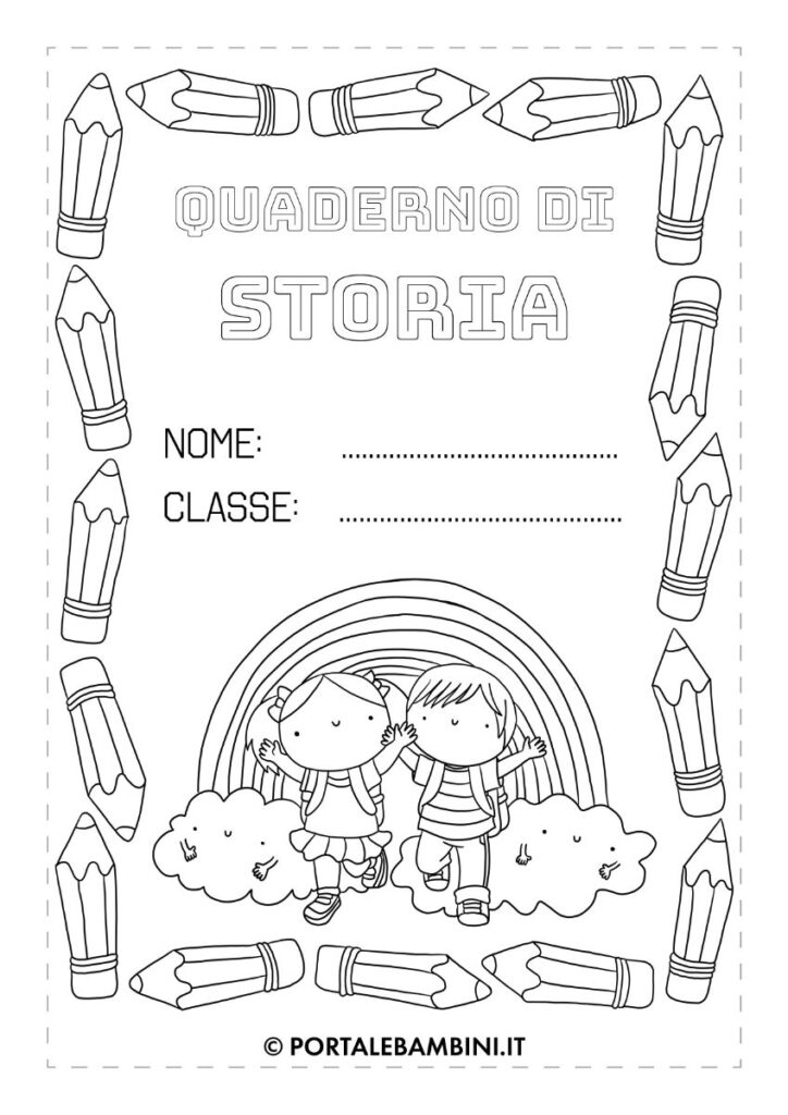 Copertina quaderno storia