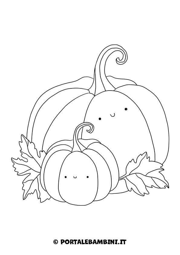 Disegno zucca da colorare