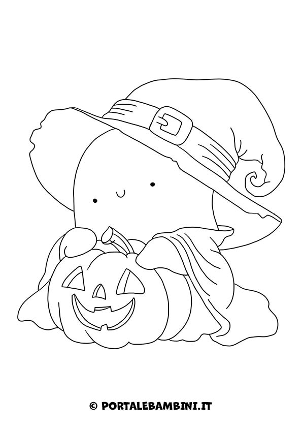Disegno fantasma di Halloween da colorare