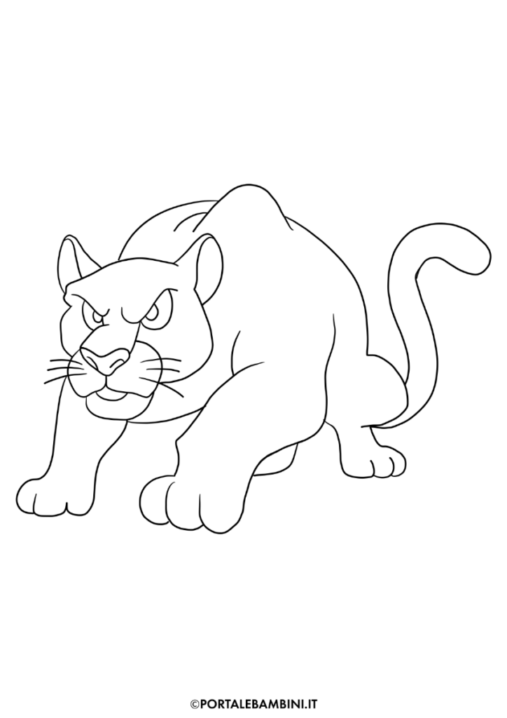 Disegno pantera da colorare