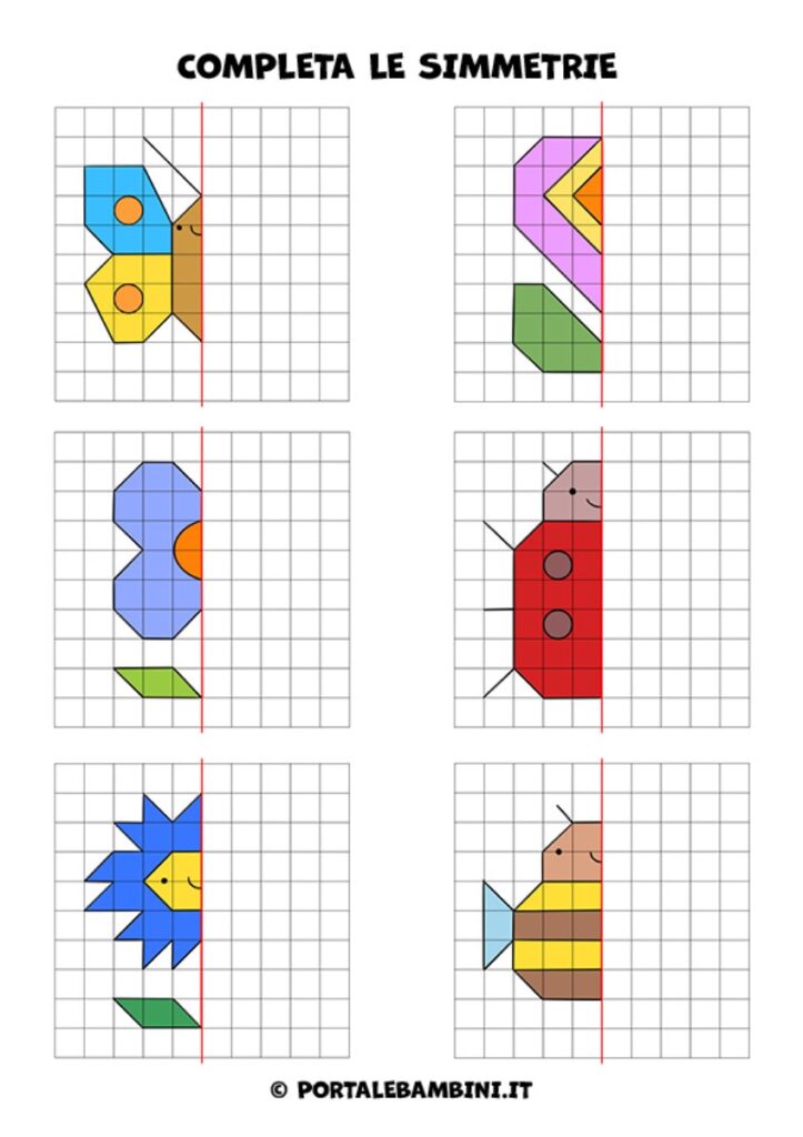 Esercizi simmetria scuola primaria