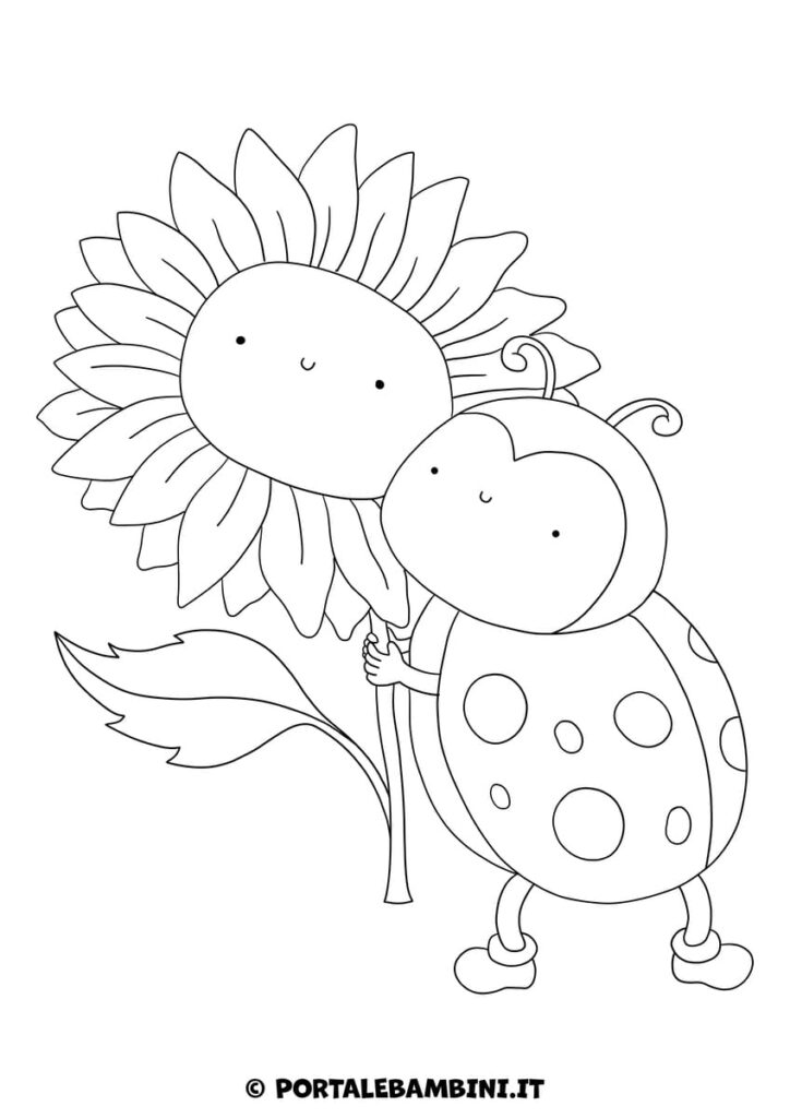 Coccinella da colorare