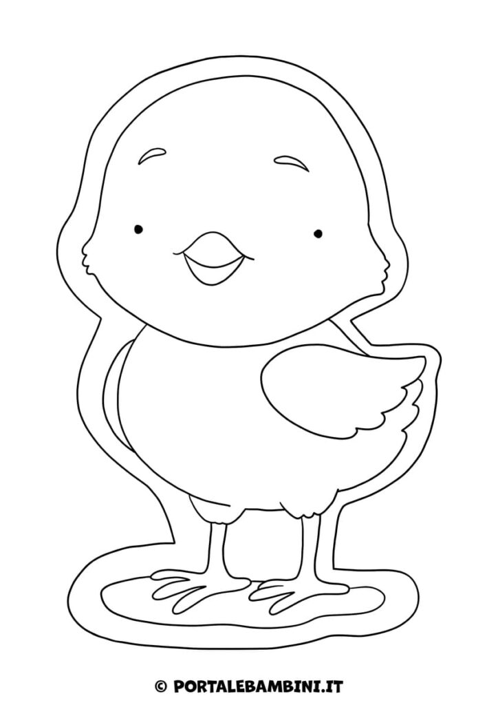 Pulcino da colorare