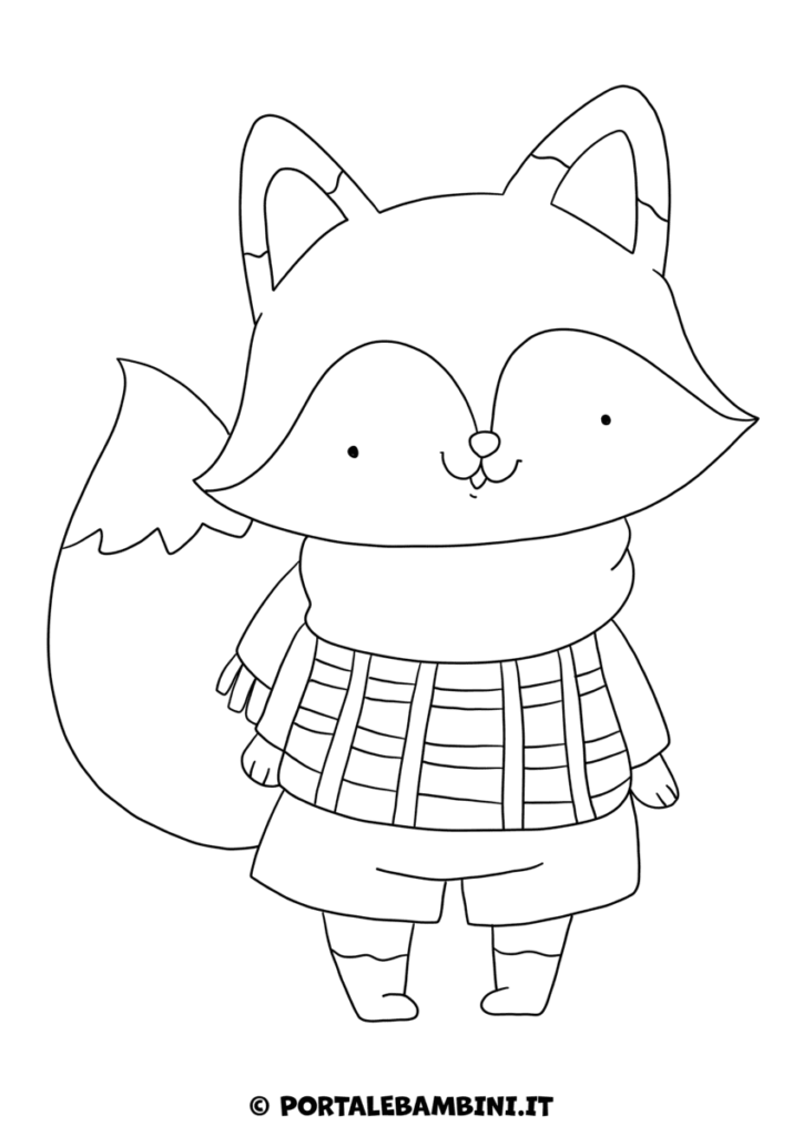 Volpe da colorare