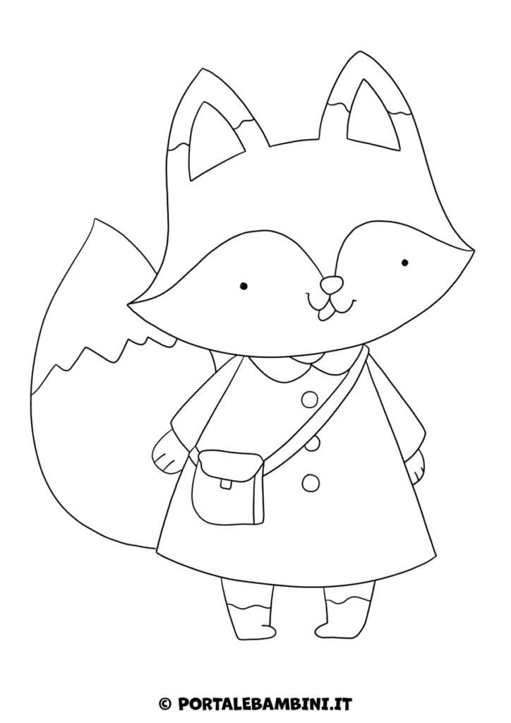 Volpe da colorare