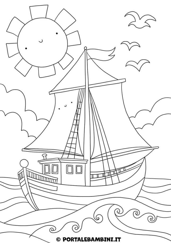 Disegni mare da stampare e colorare per bambini