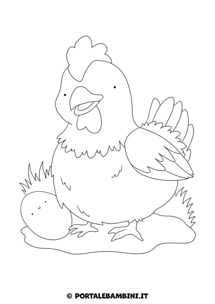 Gallina (disegno da colorare)