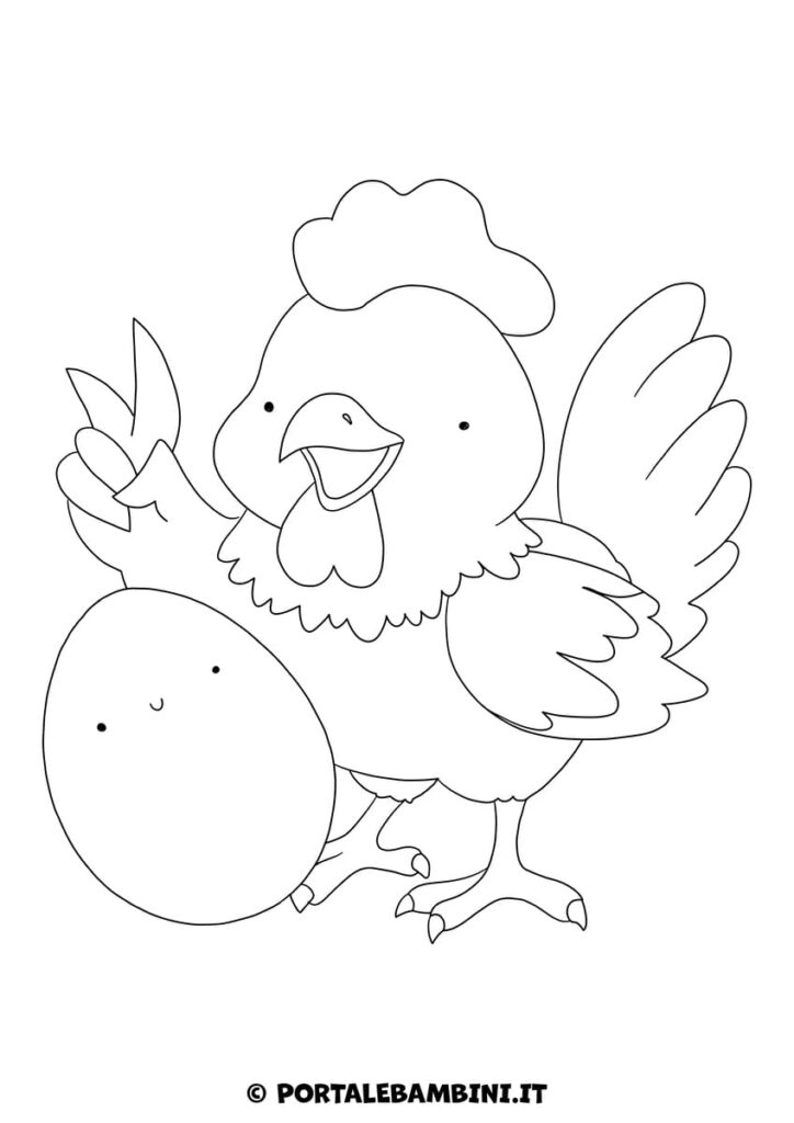 Gallina (disegno da colorare)