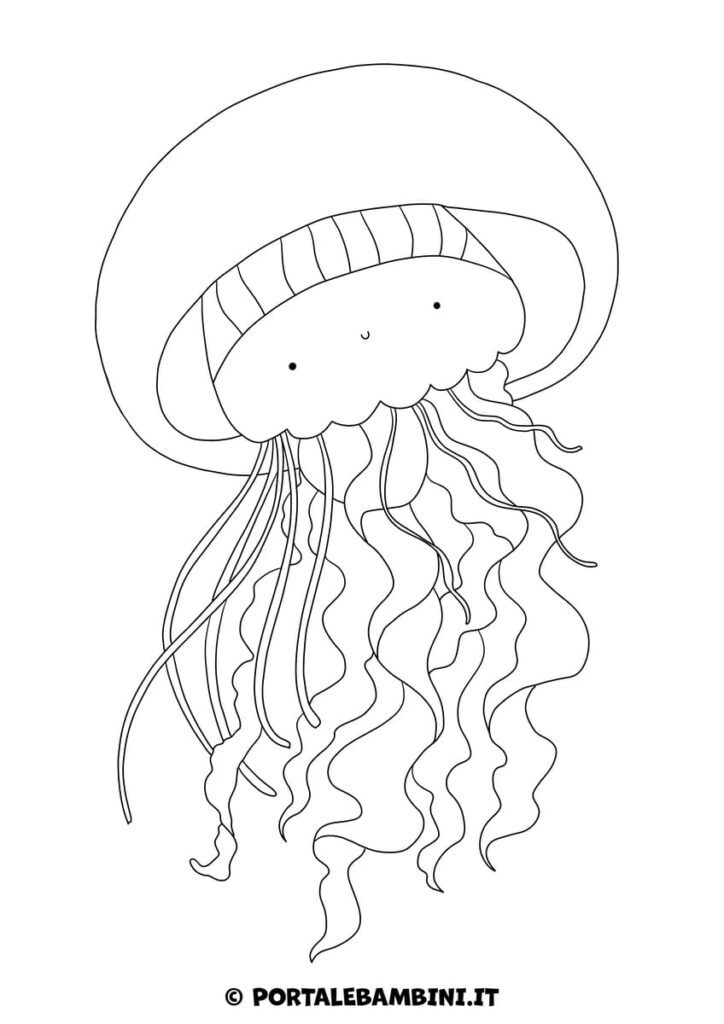 Disegno medusa da colorare per bambini