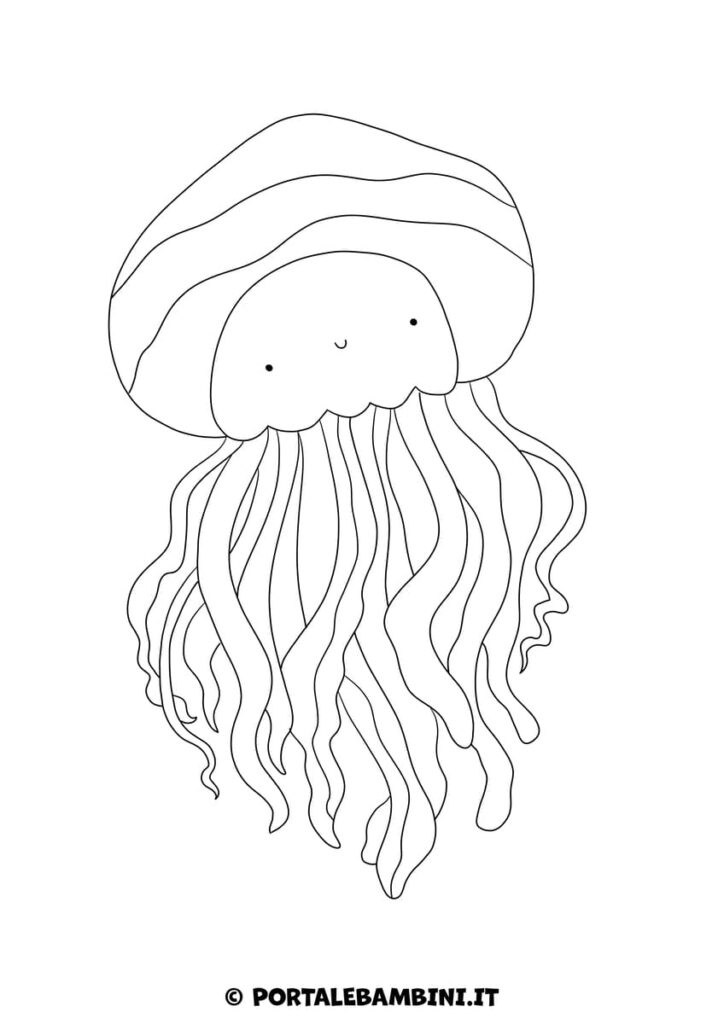 Disegno medusa da colorare per bambini