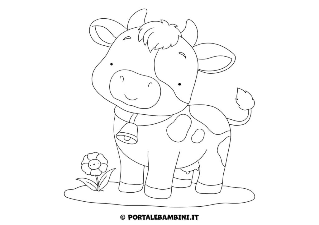 Mucca (disegno da colorare)