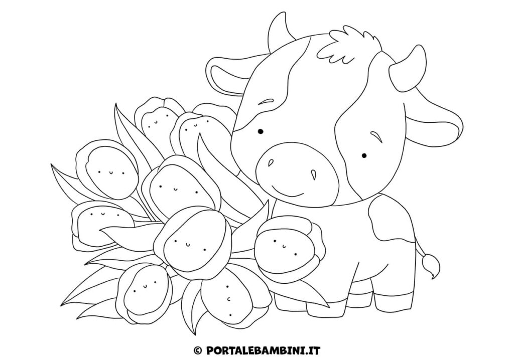 Mucca (disegno da colorare)