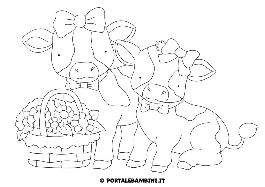 Mucca (disegno da colorare)