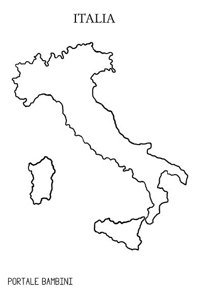 cartina muta italia da stampare