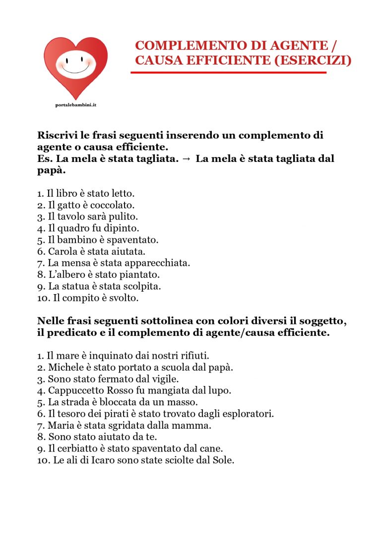 Differenza Tra Complemento D Agente E Di Causa Efficiente