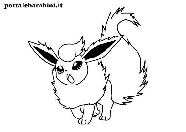disegni dei pokemon da colorare flareon