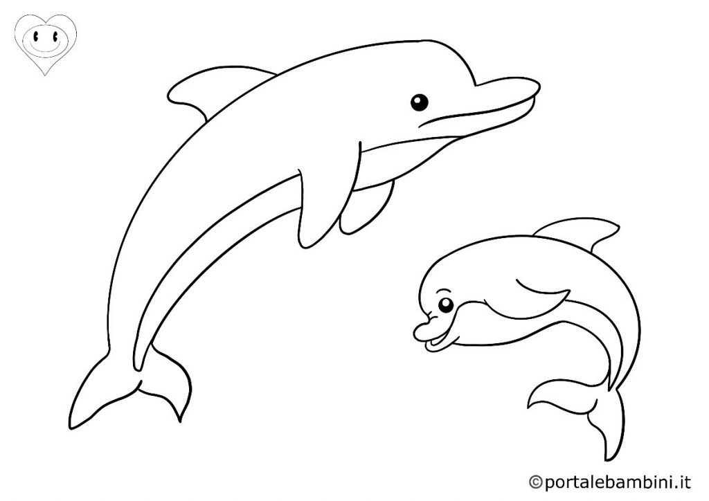 animali del mare da colorare delfini