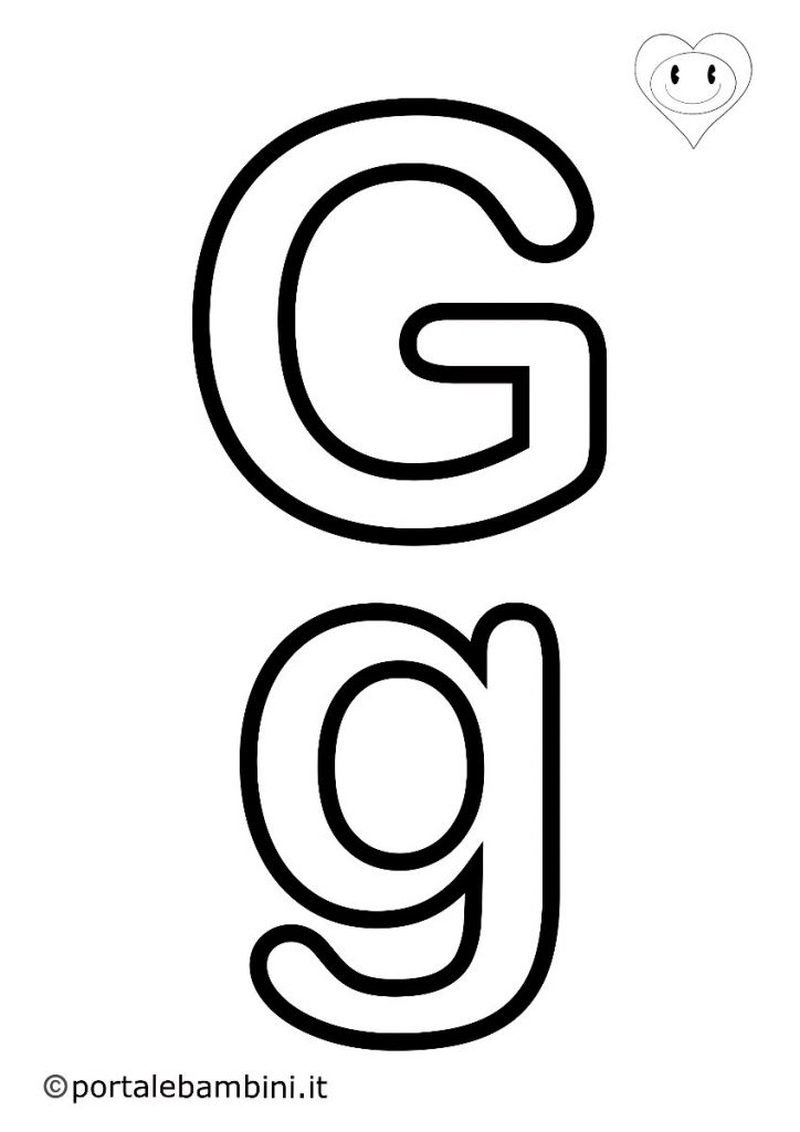 lettere da colorare g