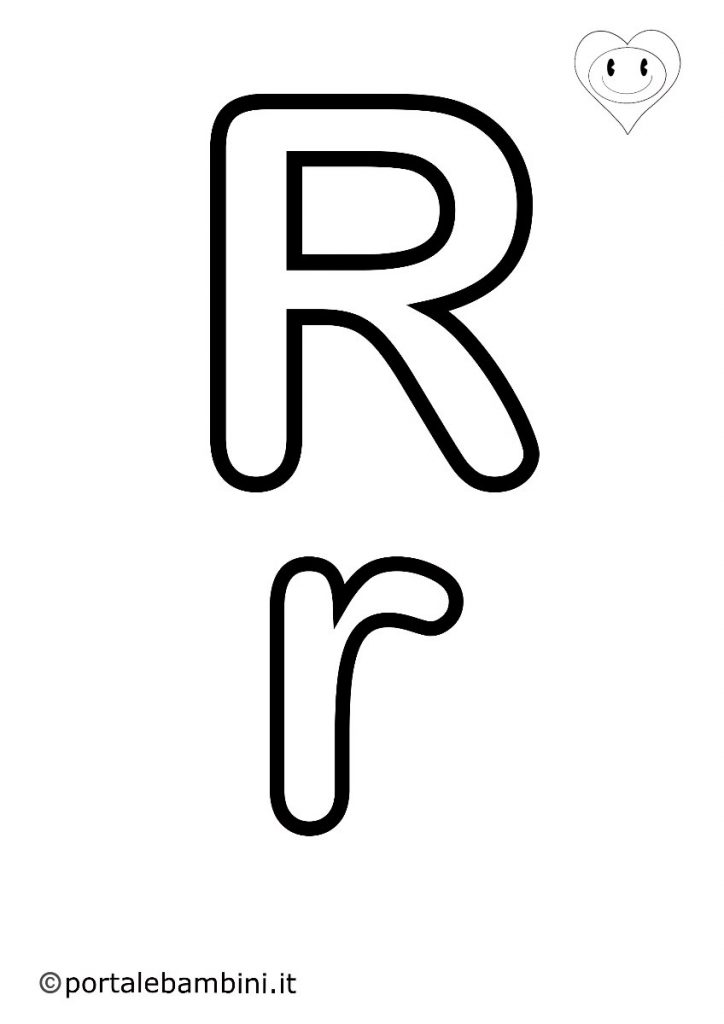 lettere da colorare r