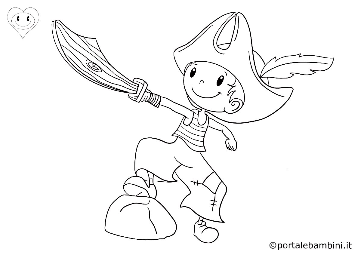 Pirati da Colorare (stampa gratis) | portalebambini.it