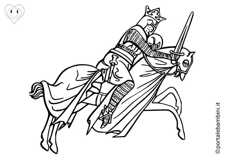 Cavalieri da Colorare (stampa gratis) | portalebambini.it