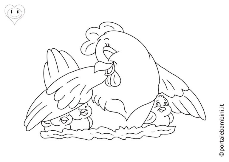disegni-galline-da-colorare-stampa-gratis