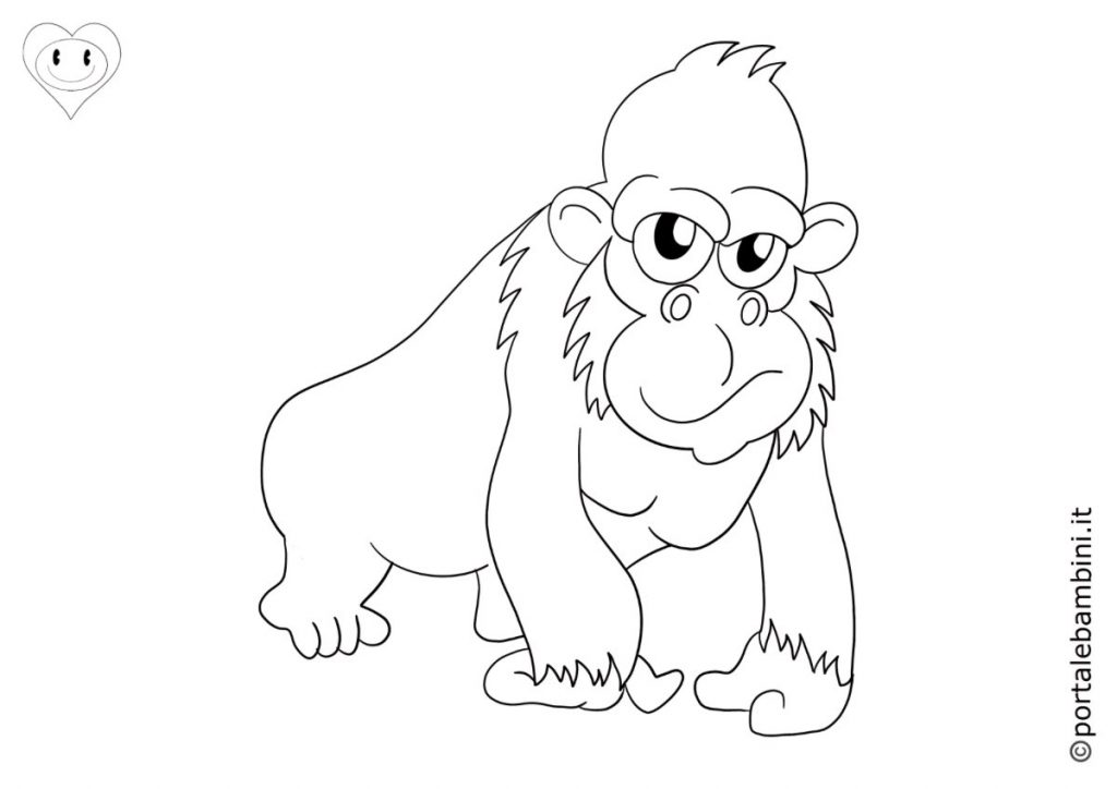 gorilla da colorare 3