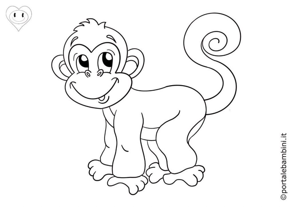 scimmie da colorare 4