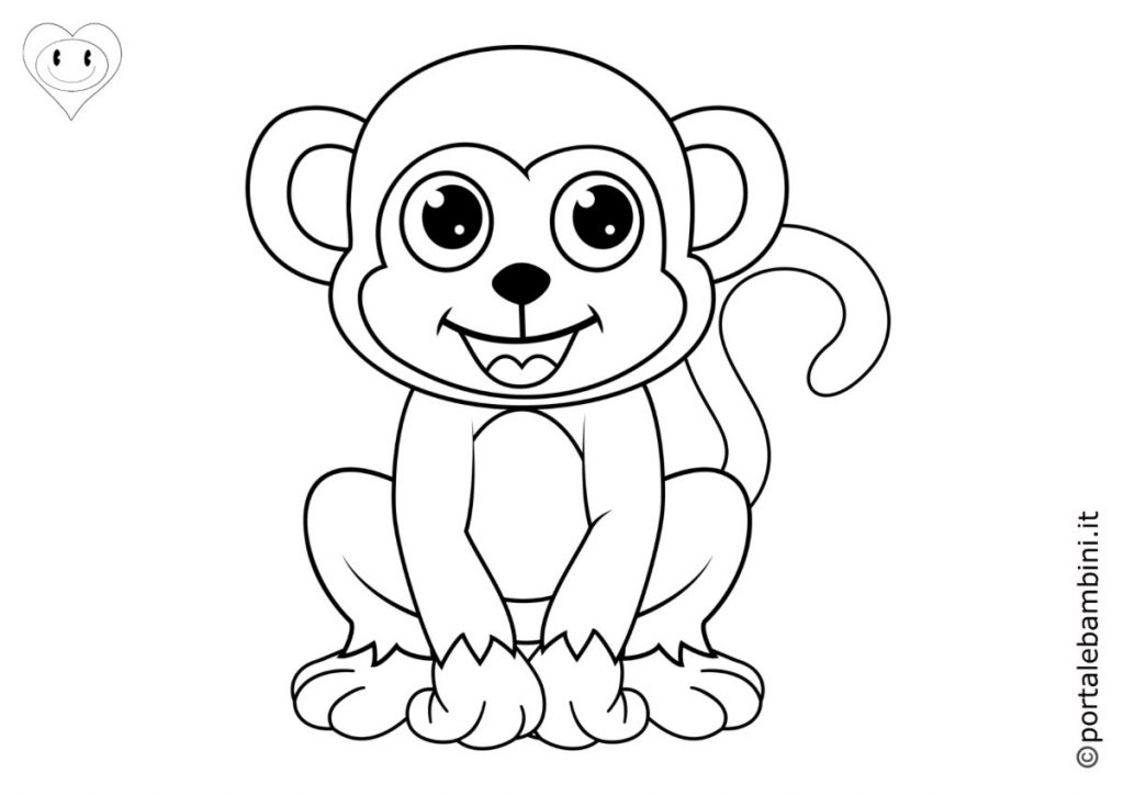 scimmie da colorare 6