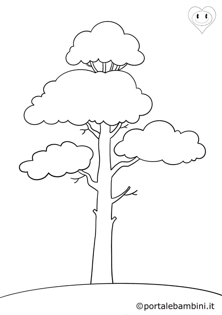 Alberi Da Colorare stampa Gratis Portalebambini it Alberi Da Colorare stampa Gratis Portalebambini it