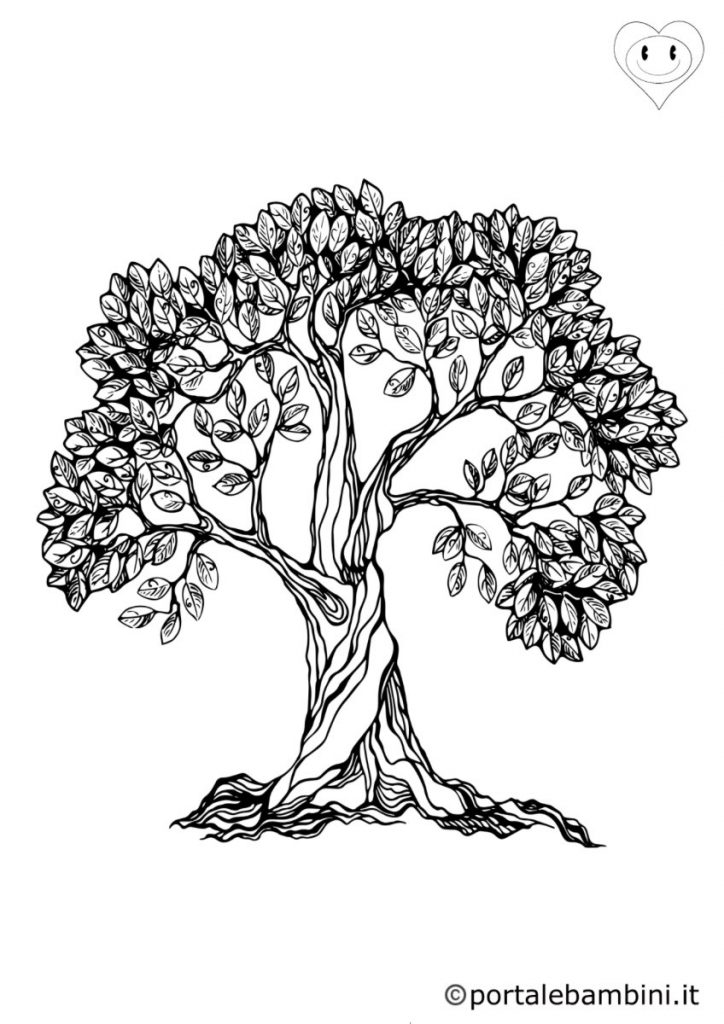 Alberi Da Colorare stampa Gratis Portalebambini it Alberi Da Colorare stampa Gratis Portalebambini it