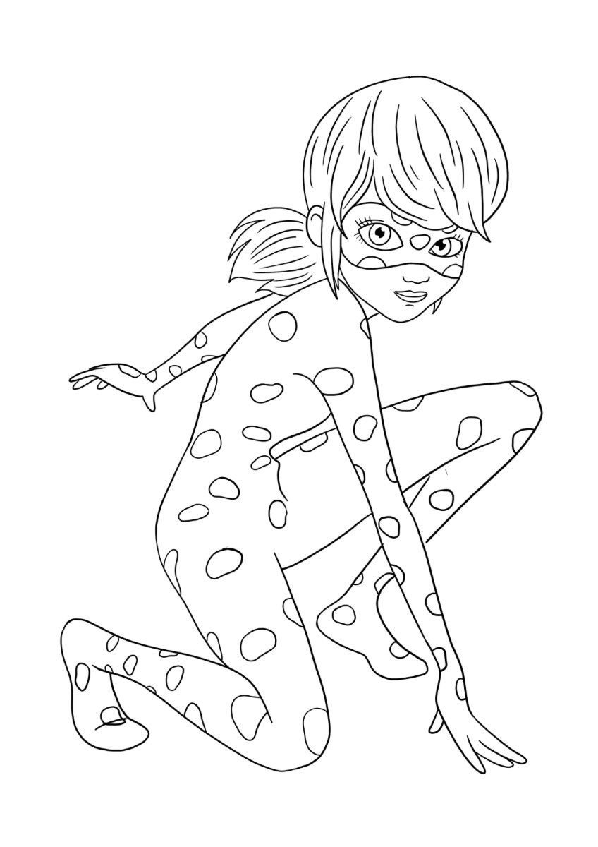 Ladybug da Colorare e Chat Noir da Colorare | portalebambini.it