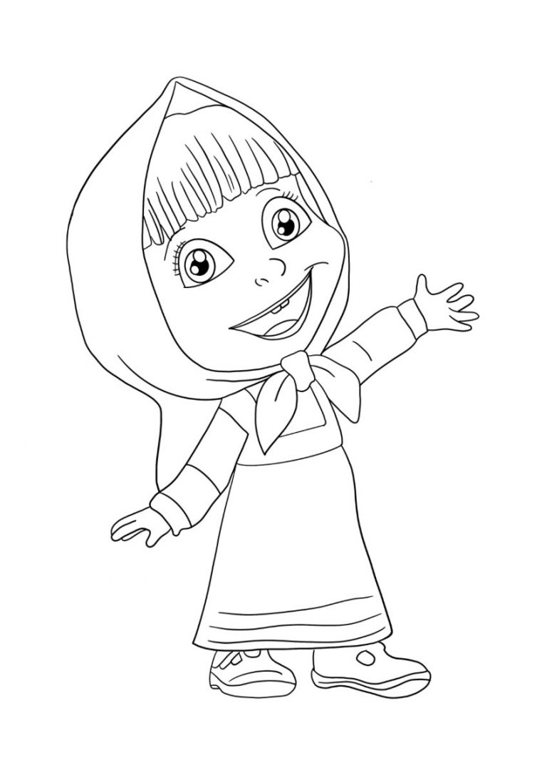 Masha e Orso da Colorare (stampa gratis) | portalebambini.it